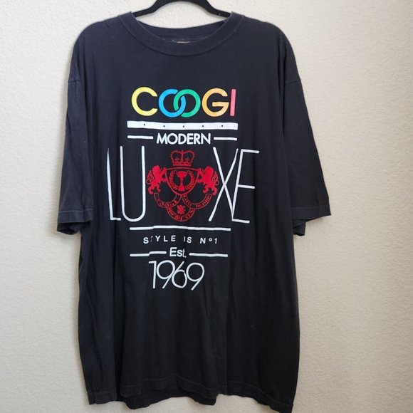 Coogi Luxe Black Graphic T-Shirt for Men - Picture 2 of 12